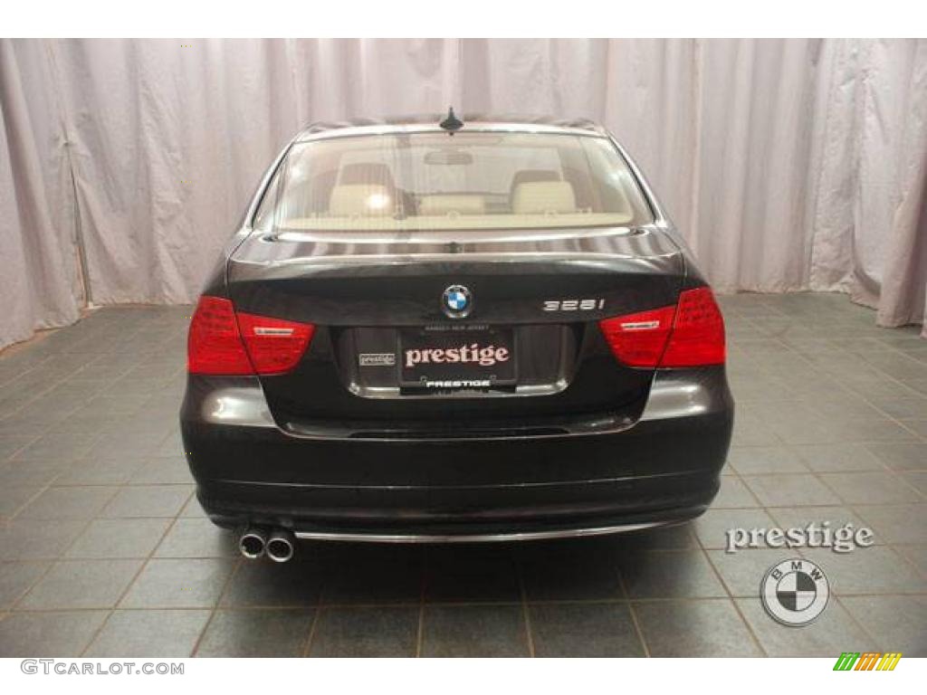 2009 3 Series 328xi Sedan - Jet Black / Beige photo #2