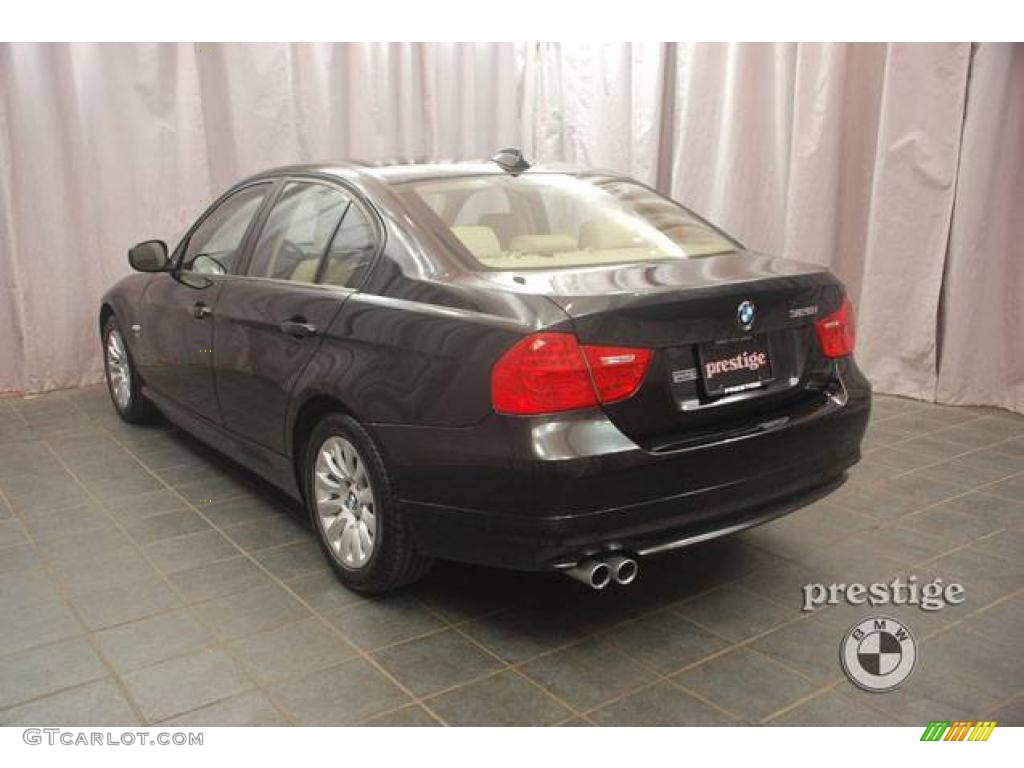 2009 3 Series 328xi Sedan - Jet Black / Beige photo #3