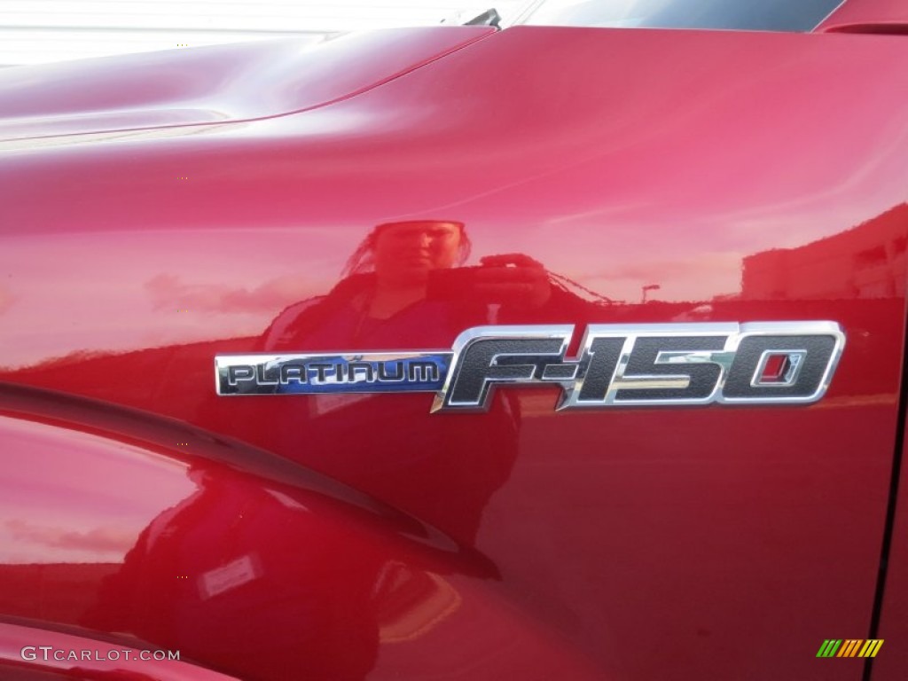 2013 F150 Platinum SuperCrew - Ruby Red Metallic / Black photo #9