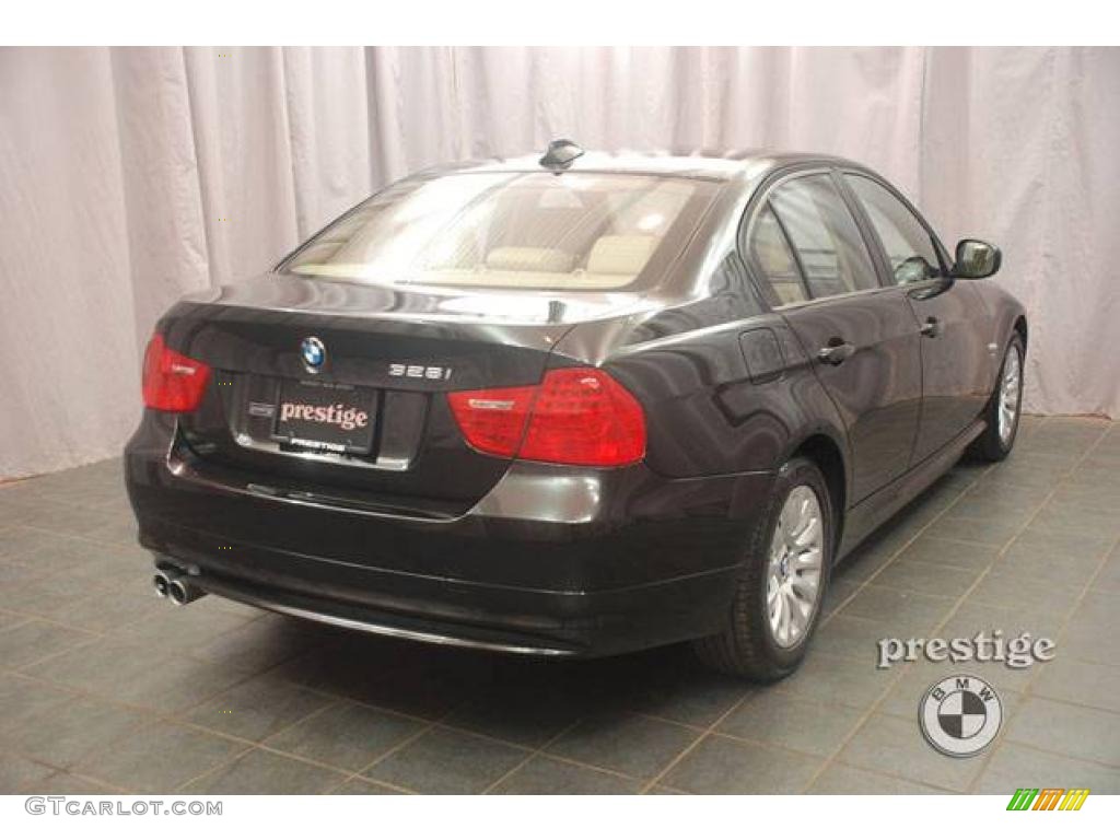 2009 3 Series 328xi Sedan - Jet Black / Beige photo #5