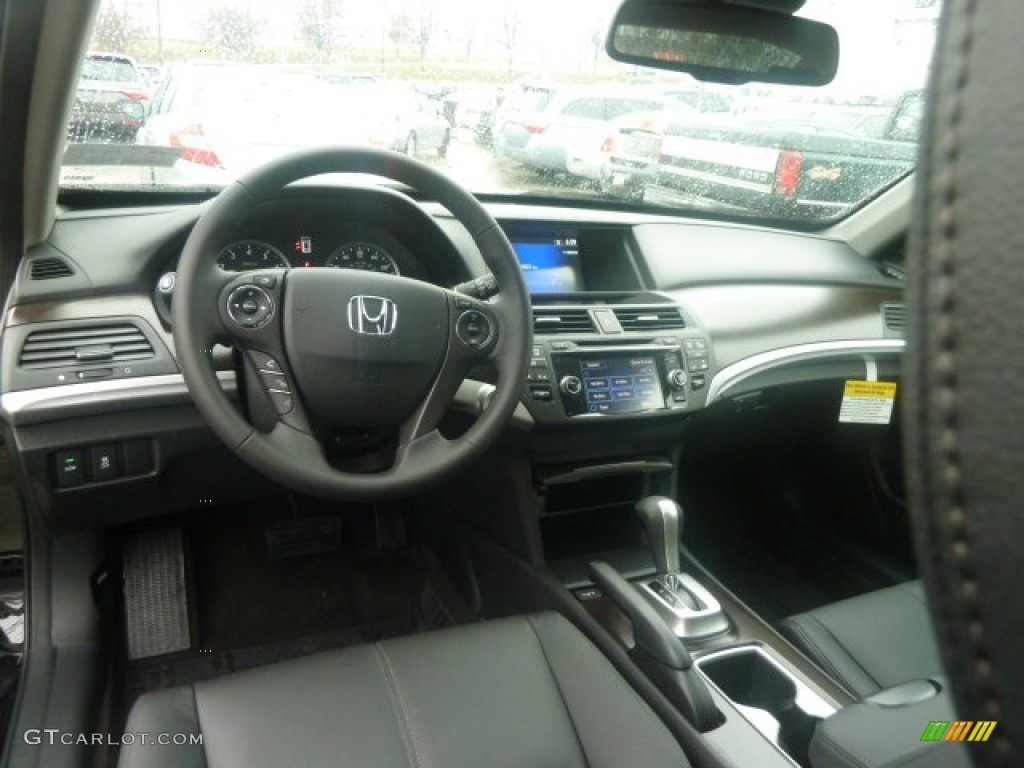 2013 Honda Crosstour EX-L V-6 4WD Black Dashboard Photo #74518074