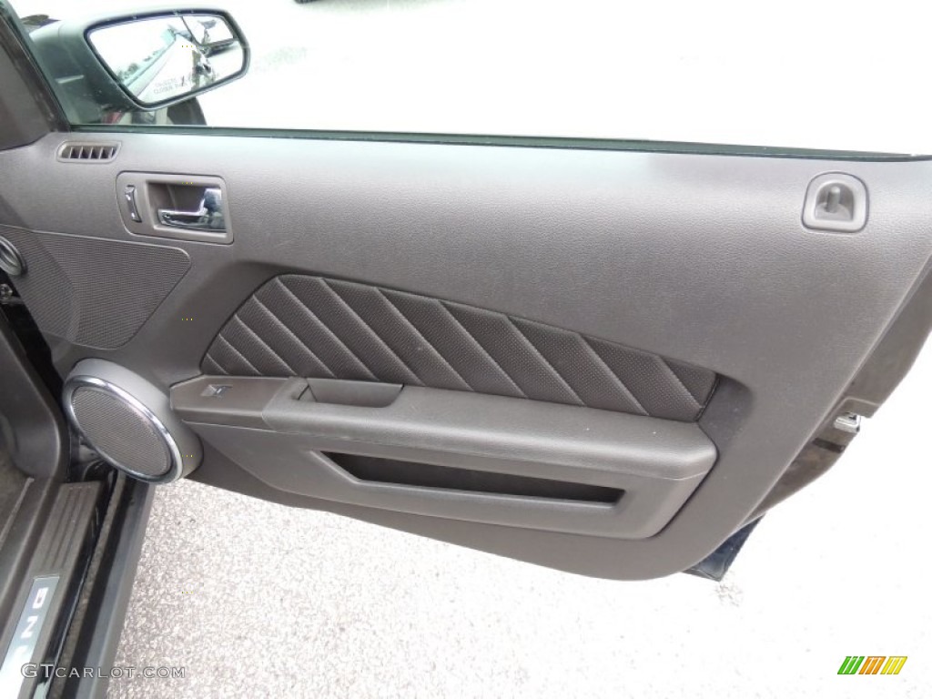 2011 Ford Mustang V6 Premium Coupe Charcoal Black Door Panel Photo #74518178