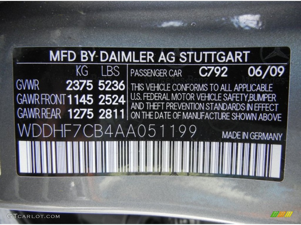 2010 E Color Code 792 for Palladium Silver Metallic Photo #74518339