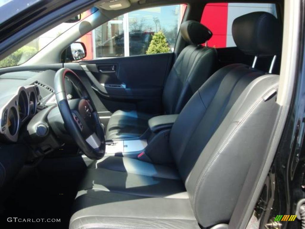 2005 Murano SE AWD - Super Black / Charcoal photo #20