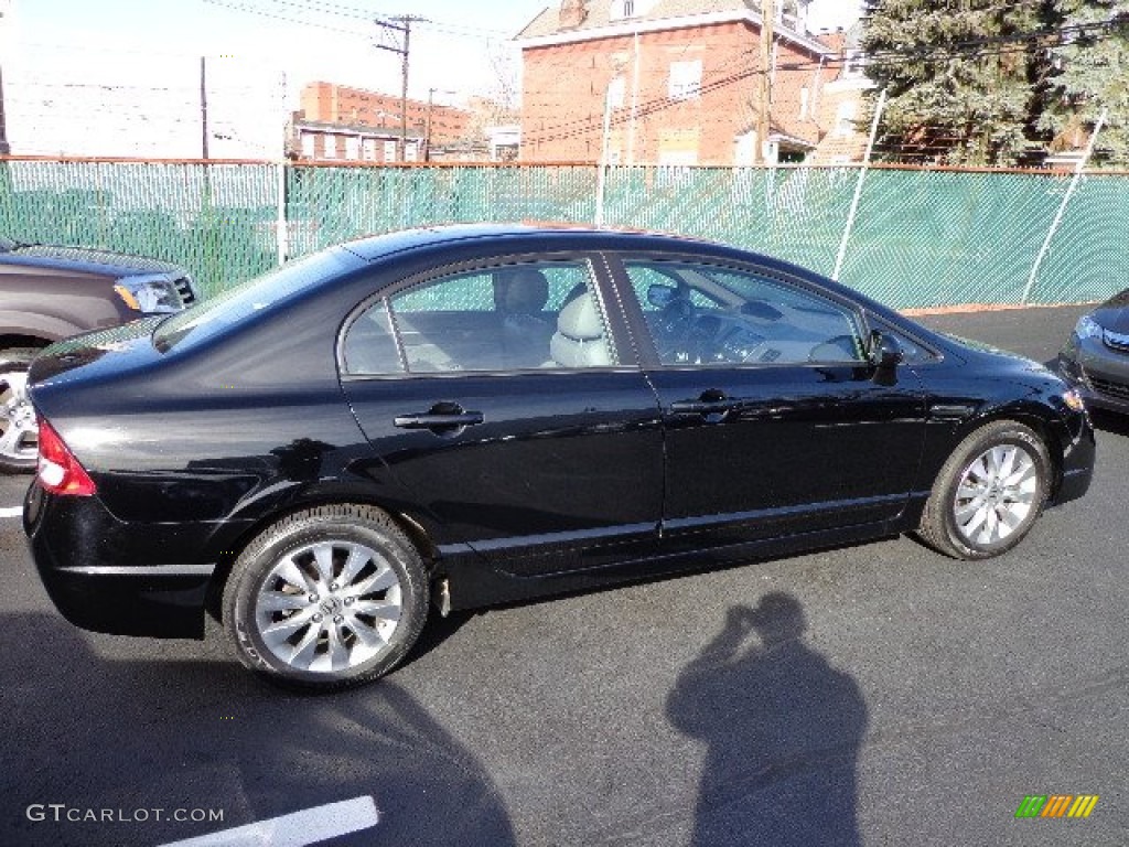 Crystal Black Pearl 2011 Honda Civic EX-L Sedan Exterior Photo #74519033