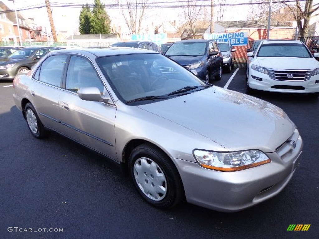 1999 Accord LX Sedan - Satin Silver Metallic / Tan photo #3