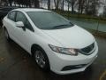 Taffeta White 2013 Honda Civic LX Sedan Exterior