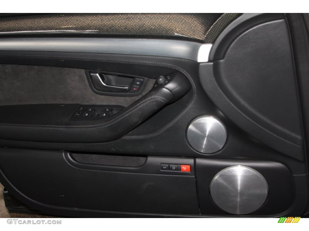2007 Audi S8 5.2 quattro Black Door Panel Photo #74520811