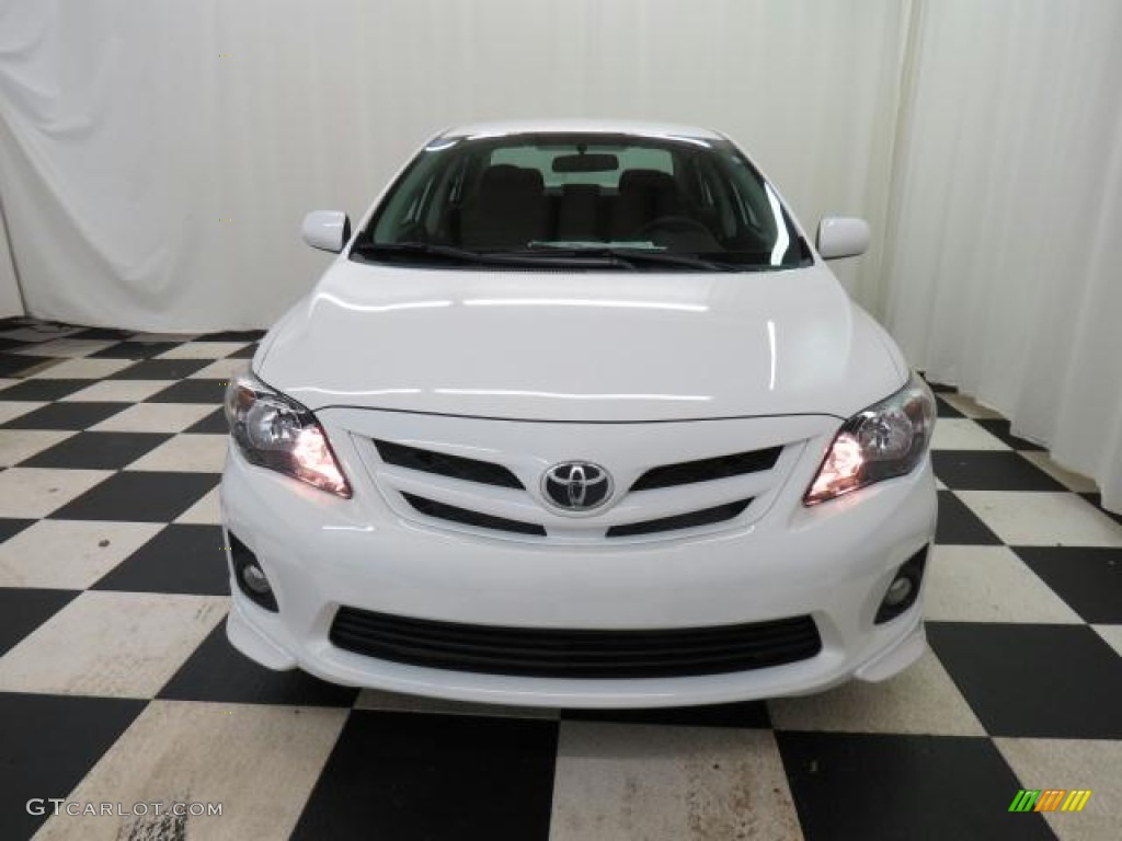 2013 Corolla S - Super White / Dark Charcoal photo #2