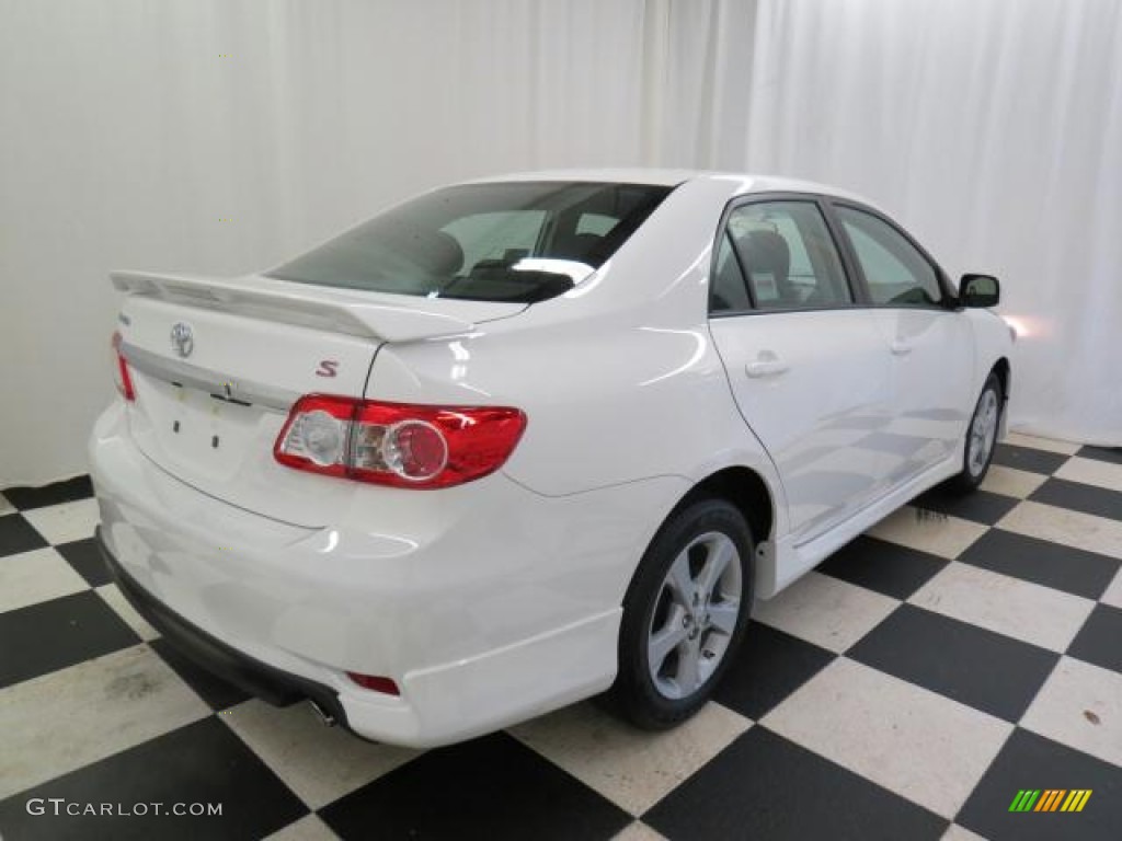 2013 Corolla S - Super White / Dark Charcoal photo #16