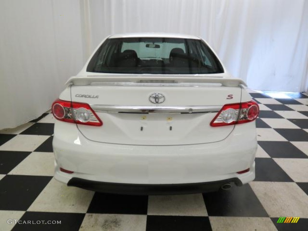 2013 Corolla S - Super White / Dark Charcoal photo #17
