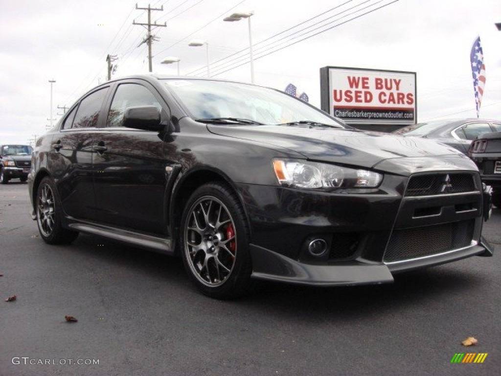 2010 Lancer Evolution MR Touring - Graphite Gray Pearl / Black Leather/Sueded Fabric photo #1