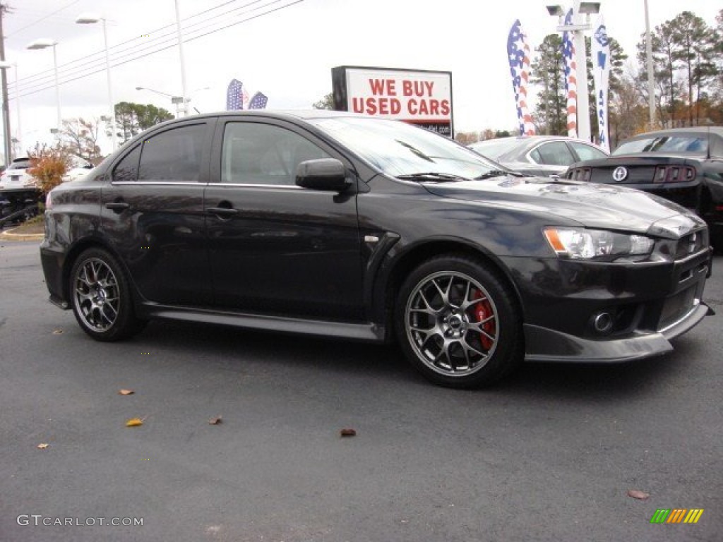 2010 Lancer Evolution MR Touring - Graphite Gray Pearl / Black Leather/Sueded Fabric photo #2