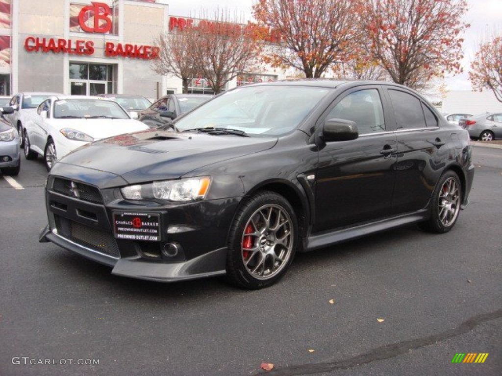 2010 Lancer Evolution MR Touring - Graphite Gray Pearl / Black Leather/Sueded Fabric photo #8