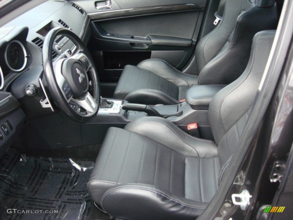 2010 Lancer Evolution MR Touring - Graphite Gray Pearl / Black Leather/Sueded Fabric photo #11