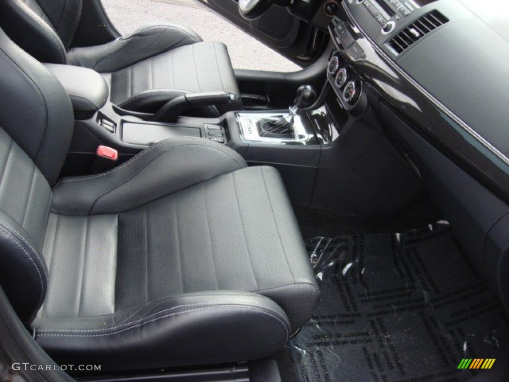 2010 Lancer Evolution MR Touring - Graphite Gray Pearl / Black Leather/Sueded Fabric photo #14