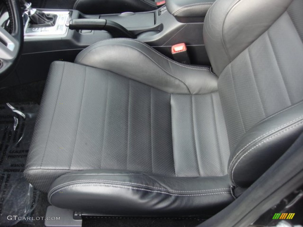 Black Leather/Sueded Fabric Interior 2010 Mitsubishi Lancer Evolution MR Touring Photo #74526887