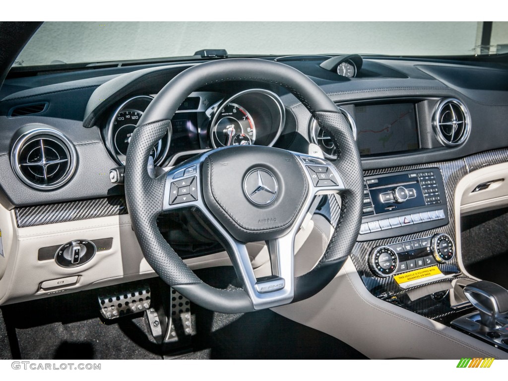 2013 Mercedes-Benz SL 63 AMG Roadster Porcelain/Black Dashboard Photo #74528552