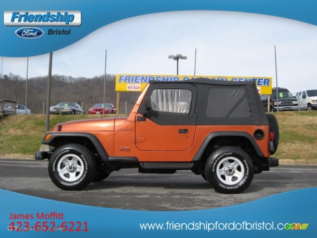 1998 Wrangler SE 4x4 - Amber Fire Pearl / Mist Grey photo #1