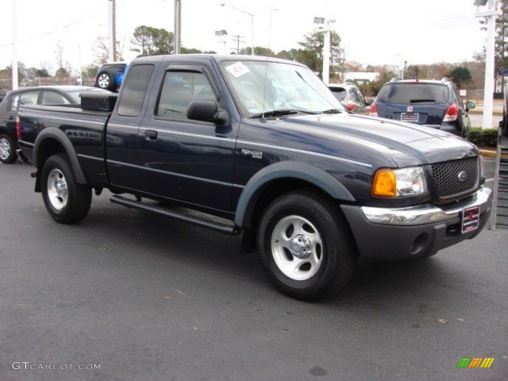 2003 Ranger XLT SuperCab 4x4 - Deep Wedgewood Blue Metallic / Dark Graphite photo #2