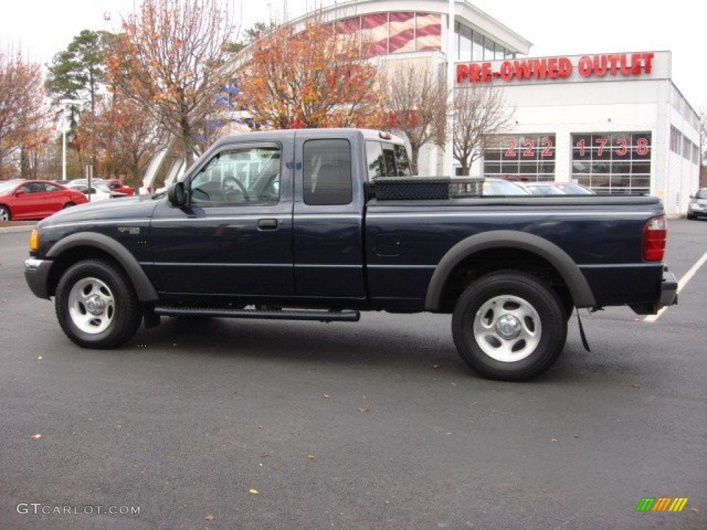 2003 Ranger XLT SuperCab 4x4 - Deep Wedgewood Blue Metallic / Dark Graphite photo #5
