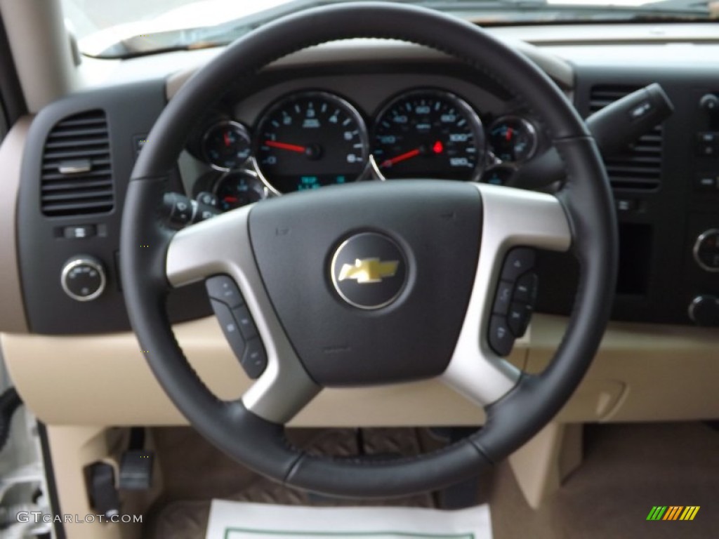 2013 Silverado 1500 LT Crew Cab - White Diamond Tricoat / Light Cashmere/Dark Cashmere photo #10