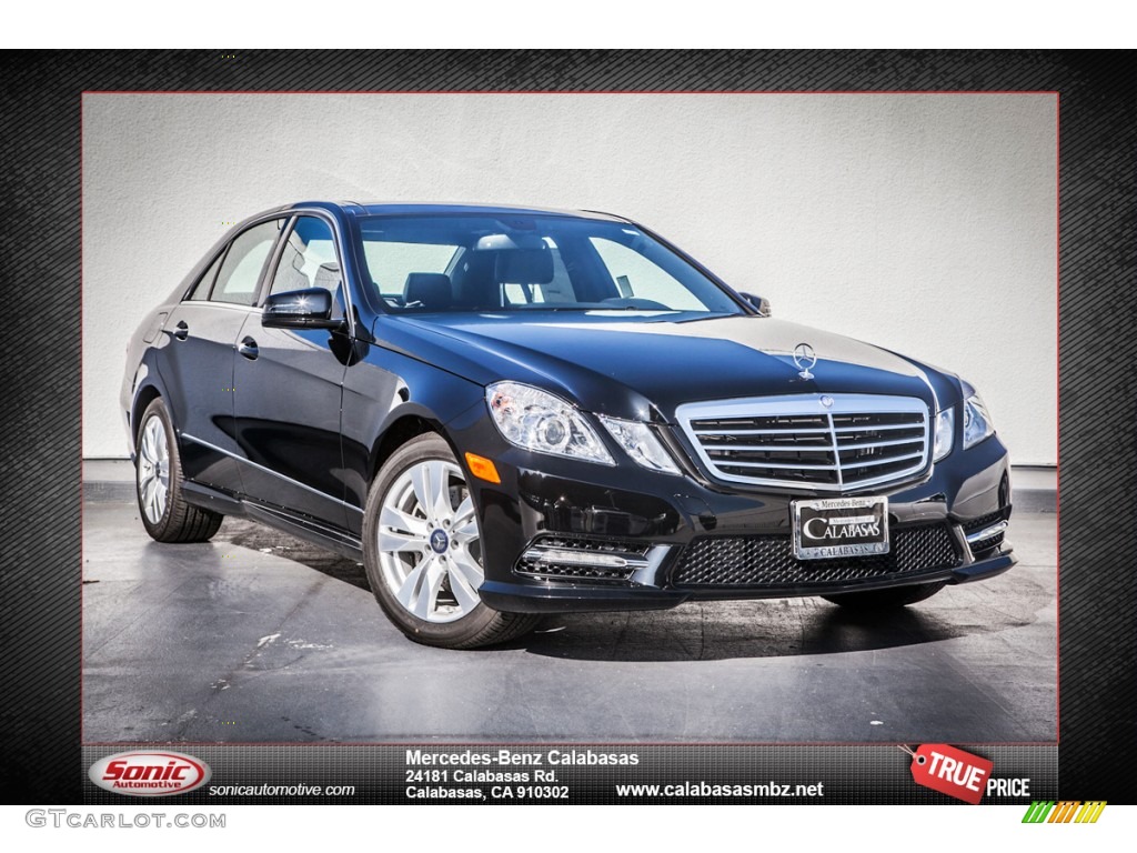 2013 E 350 BlueTEC Sedan - Black / Black photo #1