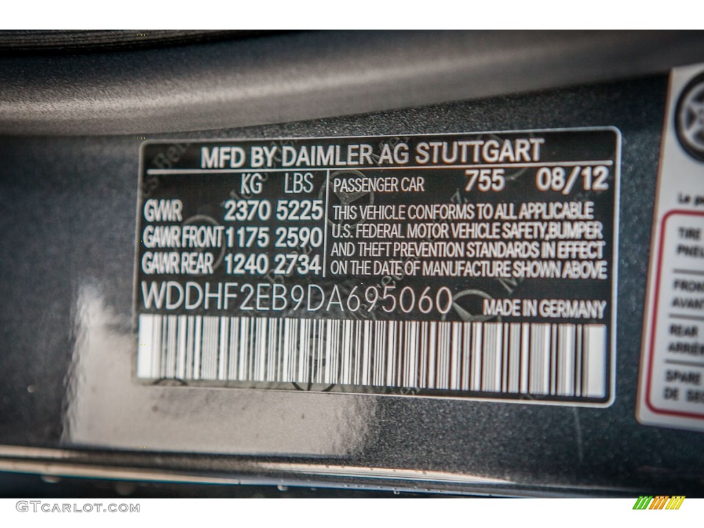 2013 E Color Code 755 for Steel Grey Metallic Photo #74532041