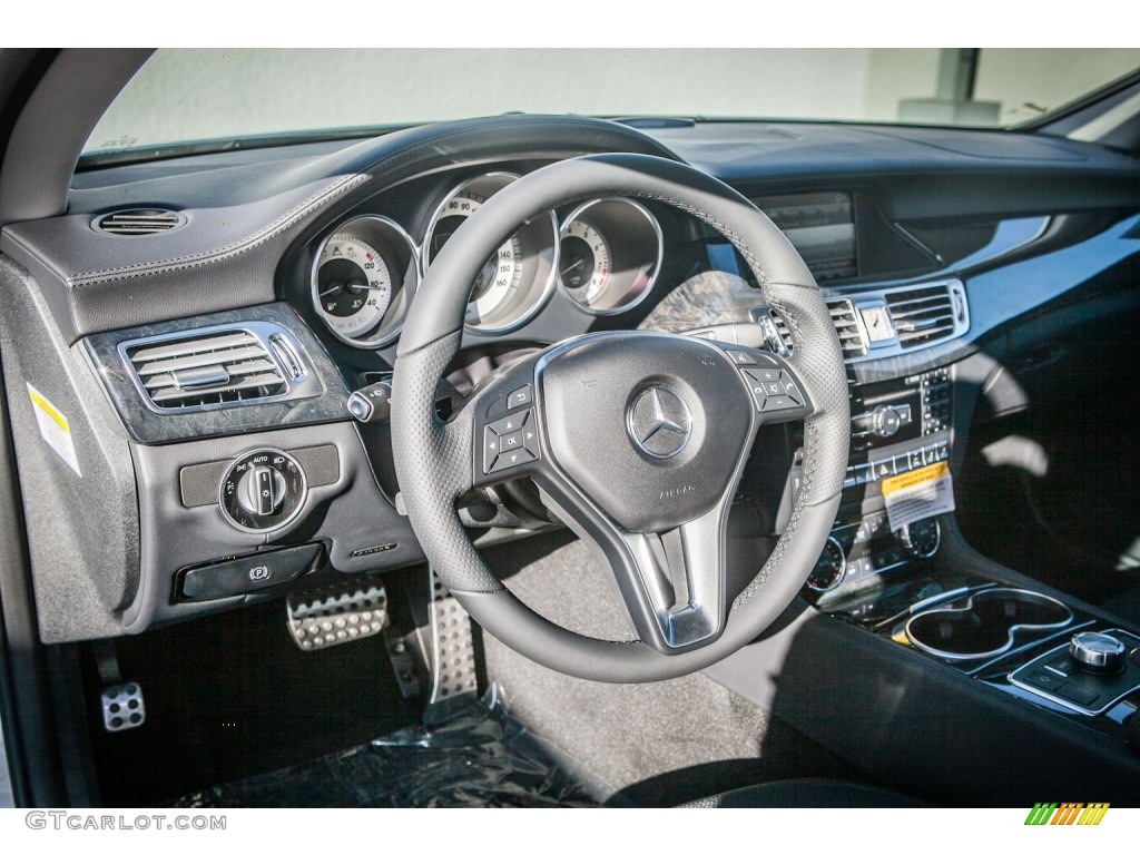 2013 Mercedes-Benz CLS 550 Coupe Black Steering Wheel Photo #74533634