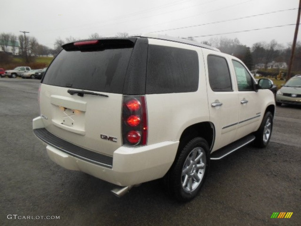 2013 Yukon Denali AWD - White Diamond Tricoat / Cocoa/Light Cashmere photo #6