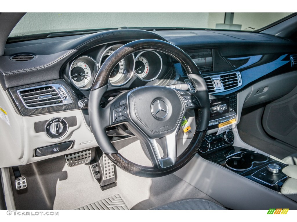 2013 Mercedes-Benz CLS 550 Coupe Ash/Black Steering Wheel Photo #74534038