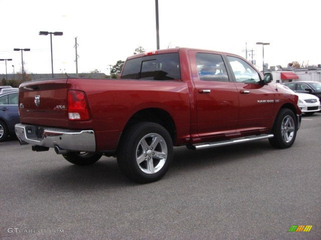 2011 Ram 1500 Big Horn Crew Cab 4x4 - Deep Cherry Red Crystal Pearl / Dark Slate Gray/Medium Graystone photo #4