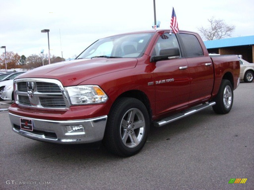2011 Ram 1500 Big Horn Crew Cab 4x4 - Deep Cherry Red Crystal Pearl / Dark Slate Gray/Medium Graystone photo #6