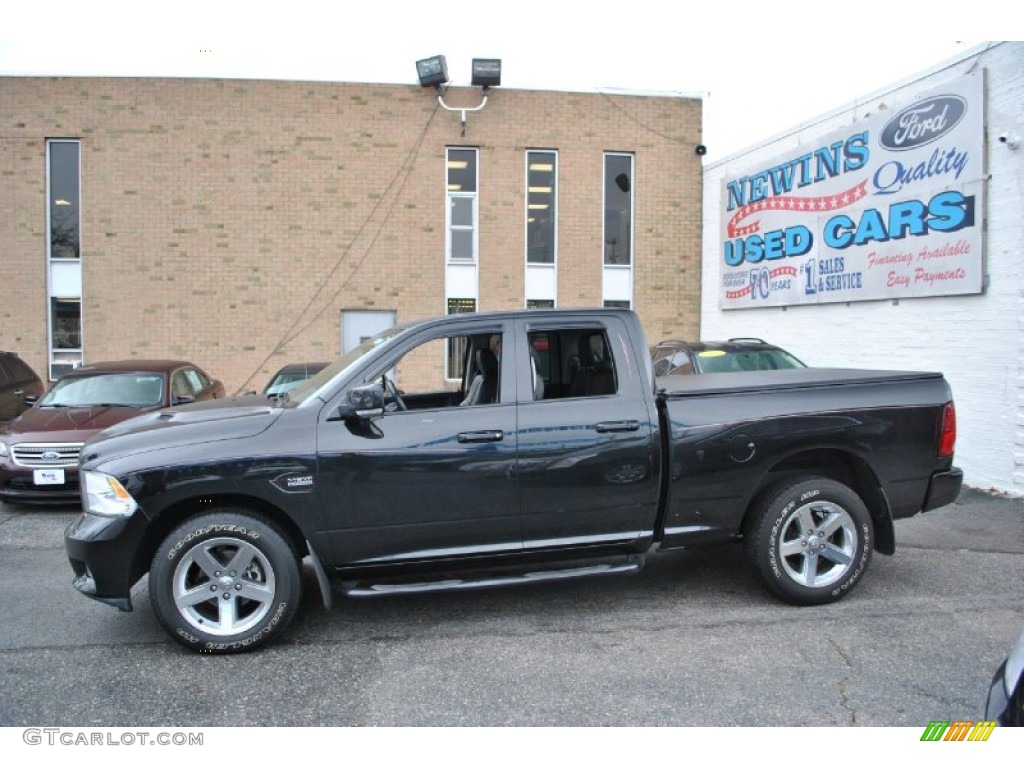 2011 Ram 1500 Sport Quad Cab 4x4 - Brilliant Black Crystal Pearl / Dark Slate Gray photo #3