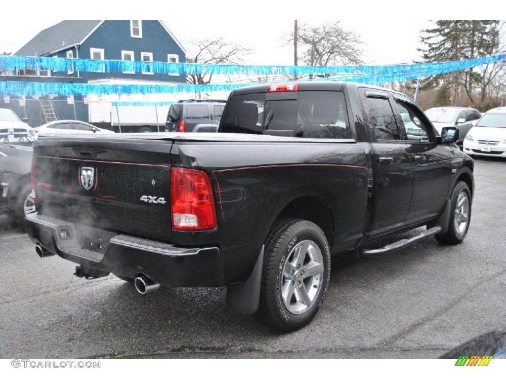 2011 Ram 1500 Sport Quad Cab 4x4 - Brilliant Black Crystal Pearl / Dark Slate Gray photo #6