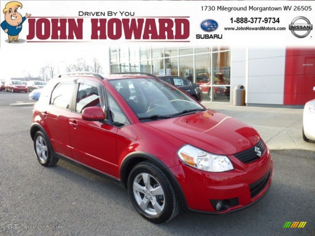 2011 SX4 Crossover Technology AWD - Vivid Red / Black photo #1