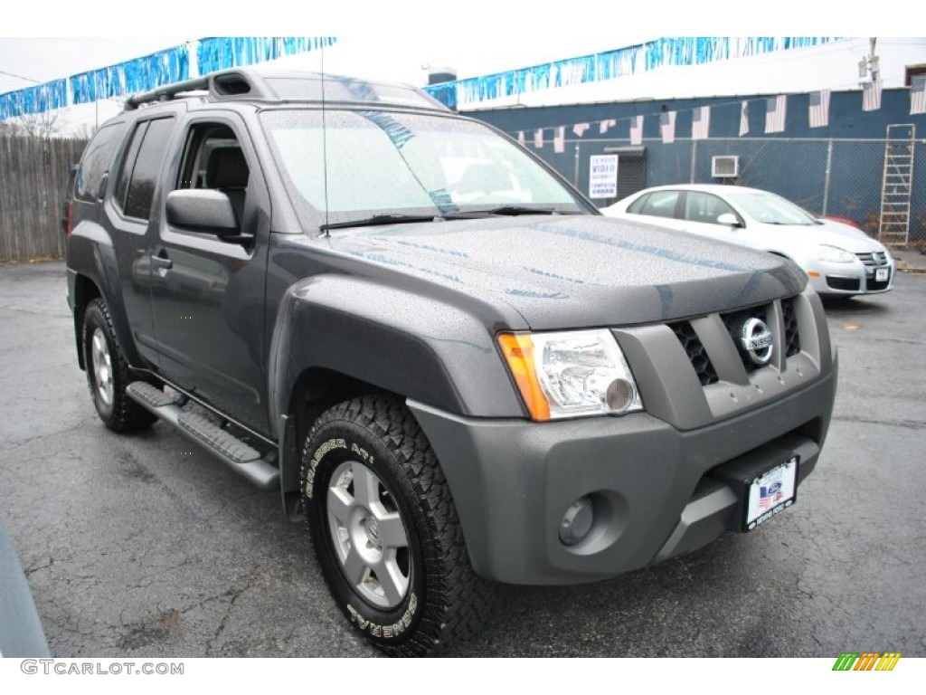 2008 Xterra S 4x4 - Night Armor Dark Gray / Steel/Graphite photo #7