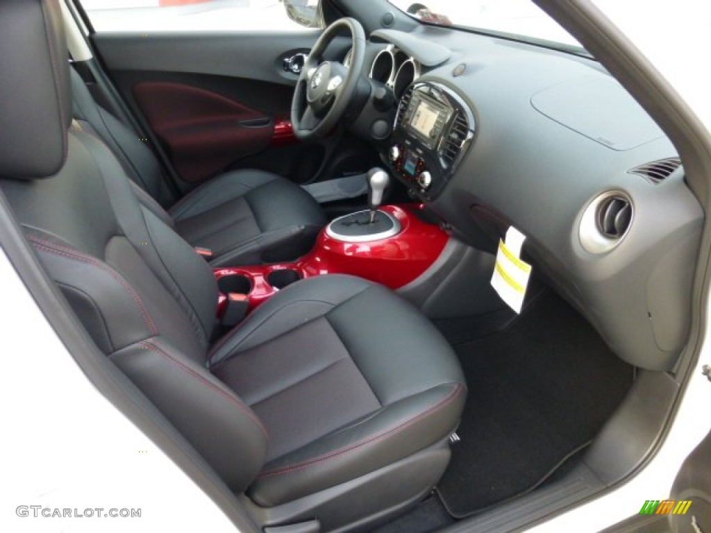 Black/Red/Red Trim Interior 2013 Nissan Juke SL AWD Photo #74539292