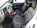 2013 Nissan Juke Black/Red/Red Trim Interior Front Seat Photo