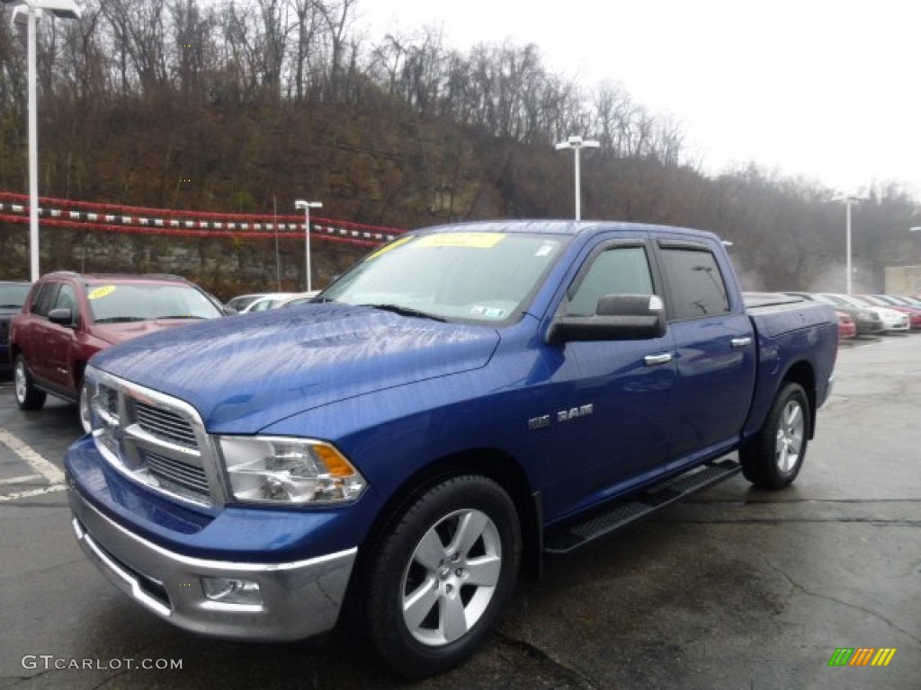 2010 Ram 1500 Big Horn Crew Cab 4x4 - Deep Water Blue Pearl / Dark Slate/Medium Graystone photo #1