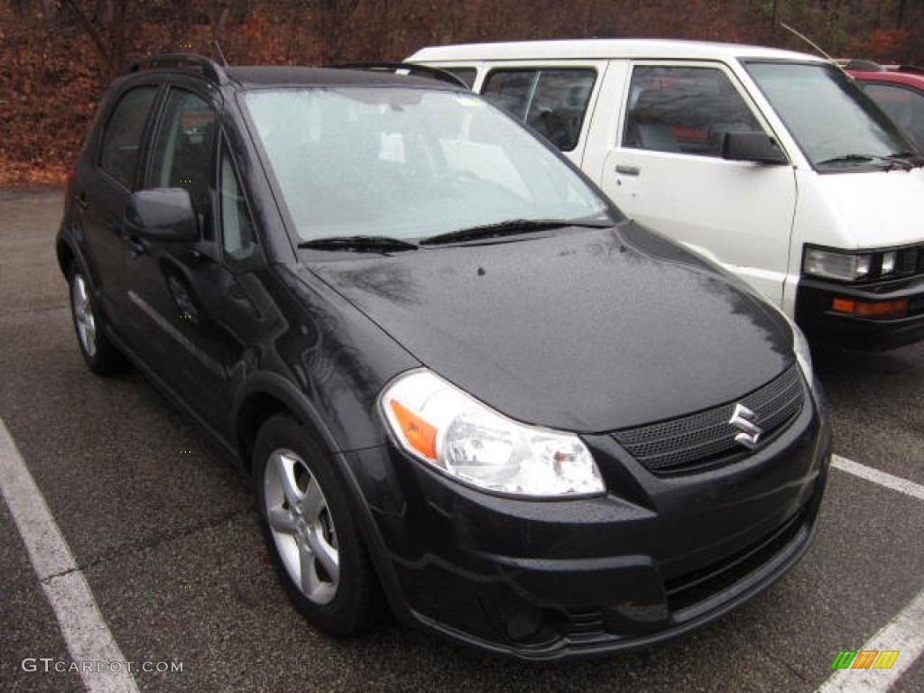 2009 SX4 Crossover Technology AWD - Black Pearl Metallic / Black photo #1