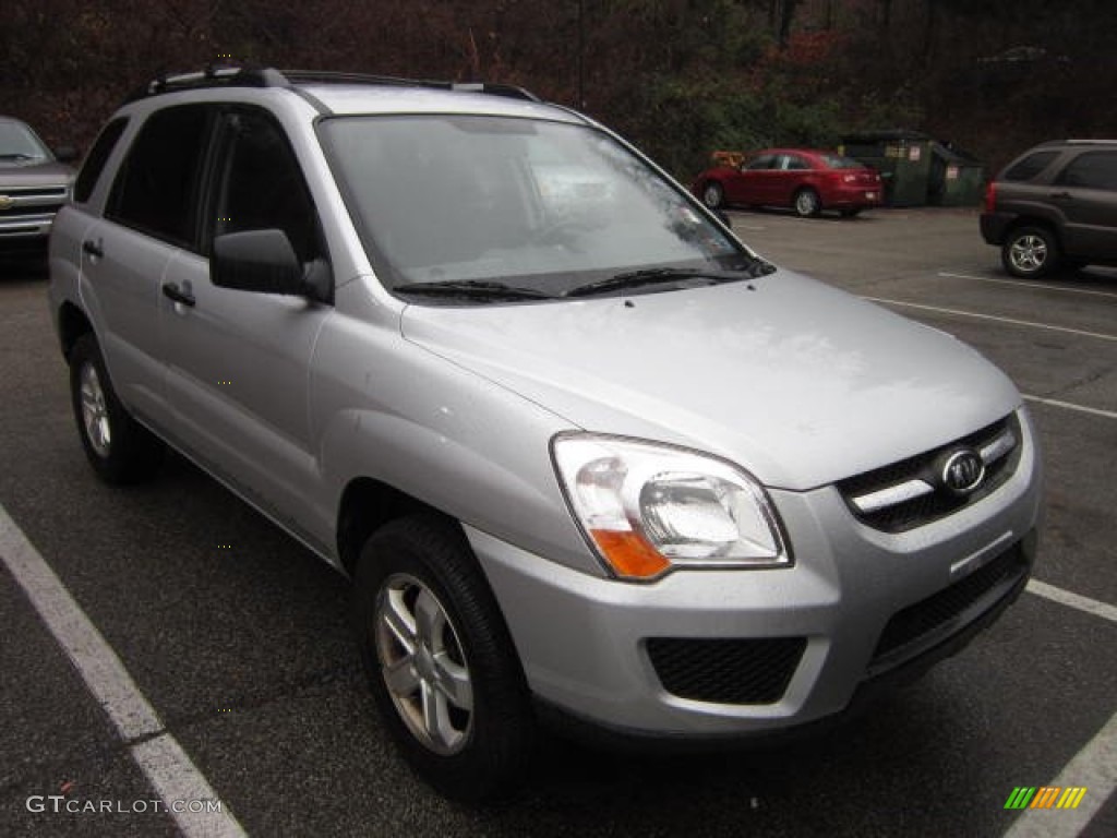 2009 Sportage LX V6 4x4 - Bright Silver / Black photo #1