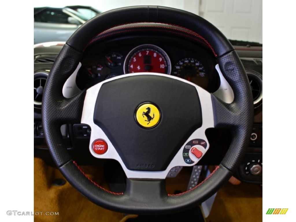 2007 Ferrari F430 Spider F1 Beige Steering Wheel Photo #74550236