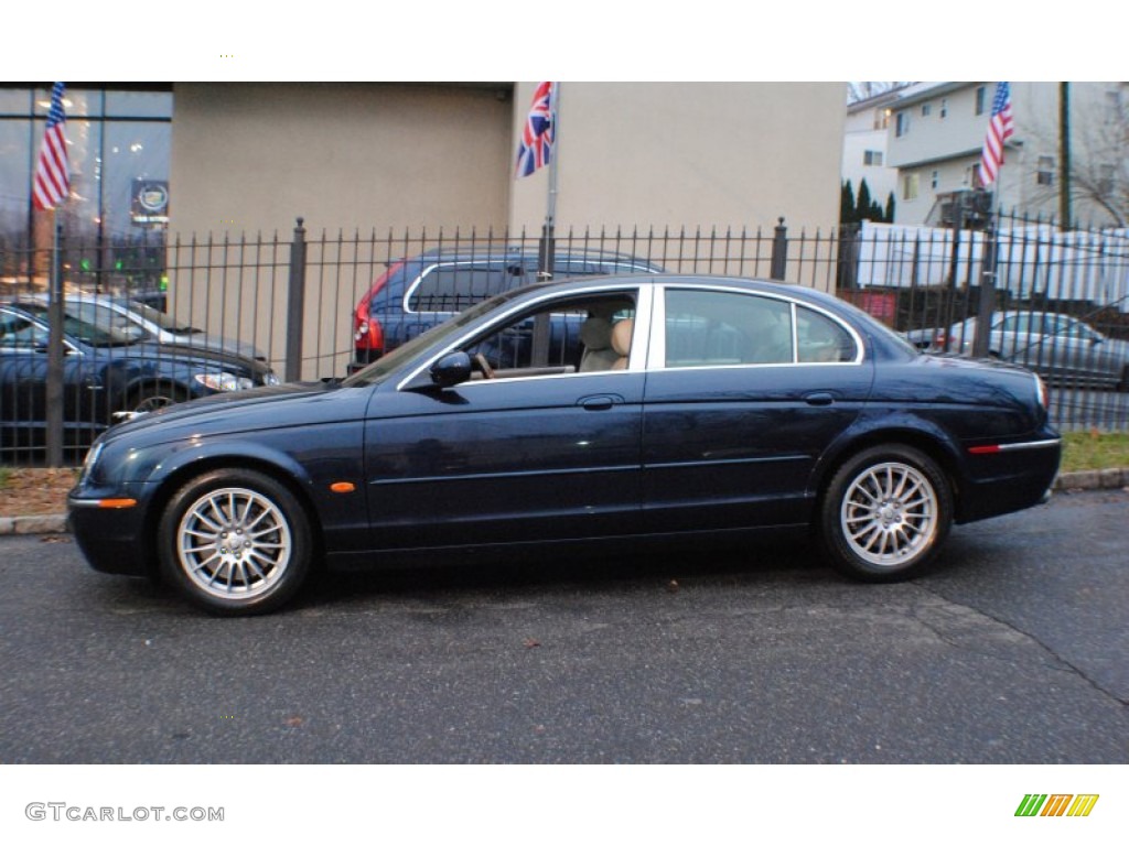 2006 S-Type 3.0 - Indigo Blue Metallic / Champagne photo #3