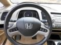 Ivory 2007 Honda Civic EX Sedan Steering Wheel
