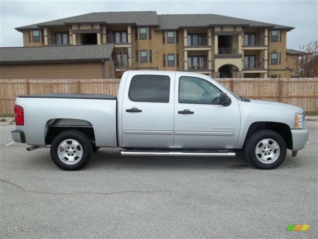 Sheer Silver Metallic 2011 Chevrolet Silverado 1500 LT Crew Cab Exterior Photo #74553381