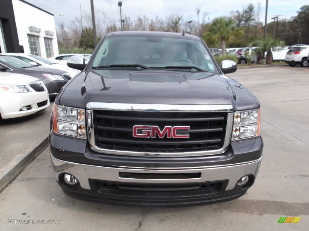 2010 Sierra 1500 SLE Crew Cab - Storm Gray Metallic / Dark Titanium photo #3