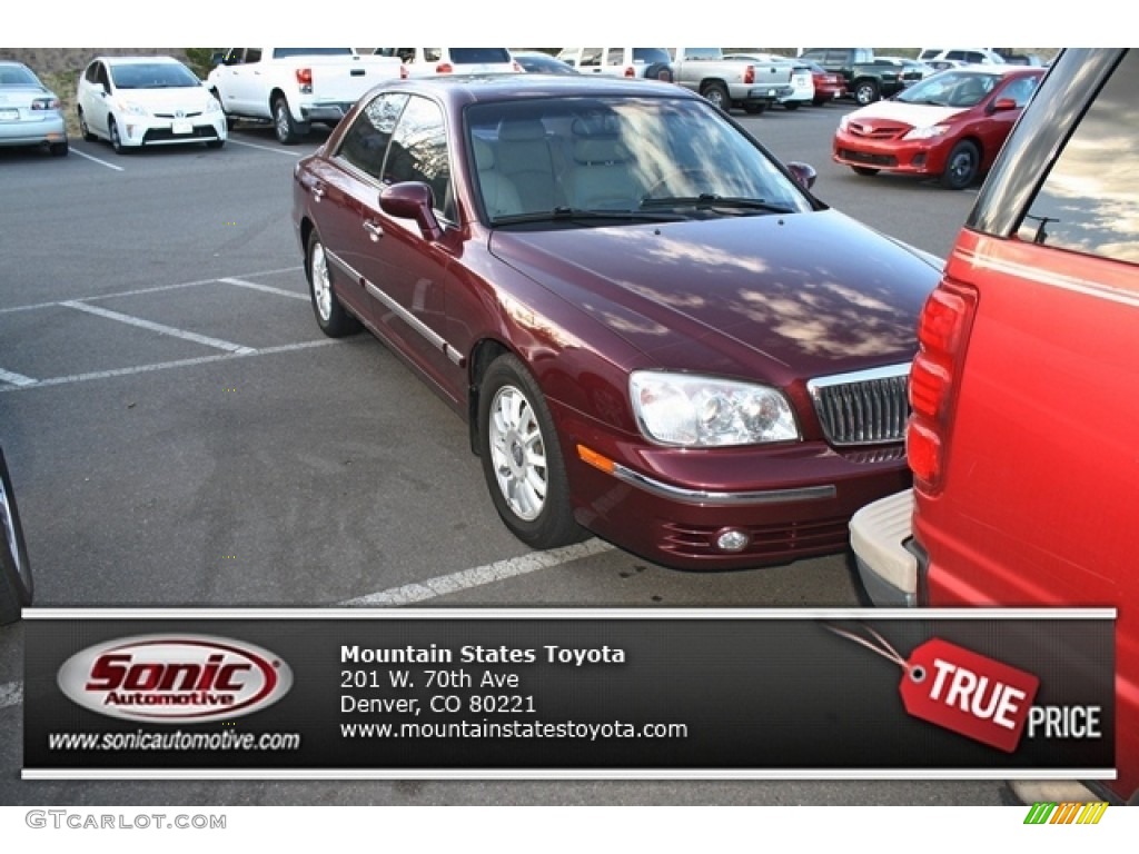 2004 XG350 Sedan - Bordeaux Red Metallic / Beige photo #1