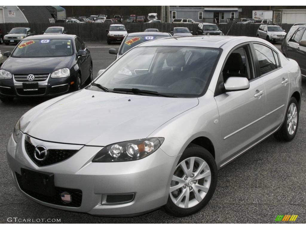 2007 MAZDA3 i Sport Sedan - Sunlight Silver Metallic / Black photo #1