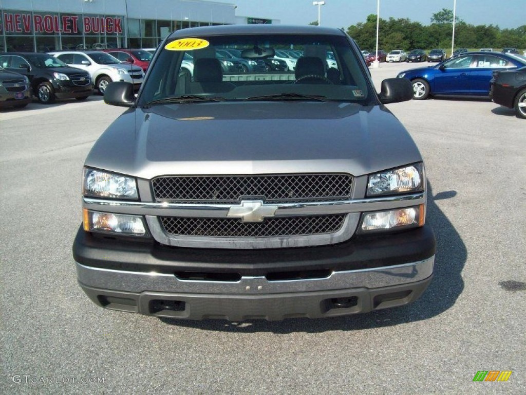 2003 Silverado 1500 Regular Cab - Light Pewter Metallic / Dark Charcoal photo #13